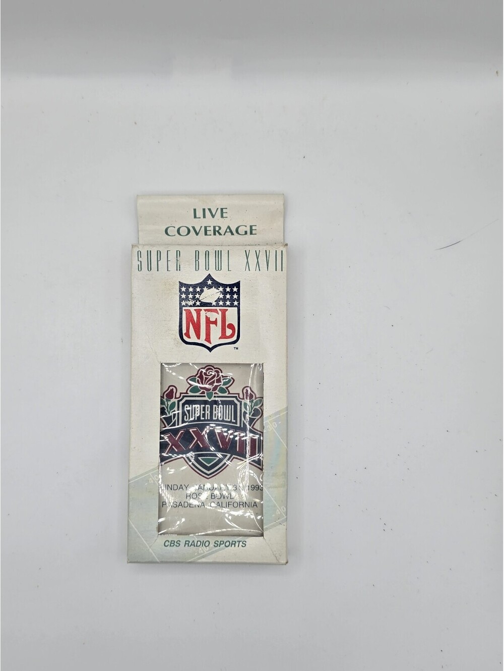 NEW Super Bowl XXVII Pasadena CA Cowboys Bills CBS Sports Radio Complete in Box